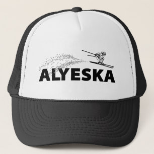 Alyeska Alaska Ski Jumper Trucker Hat