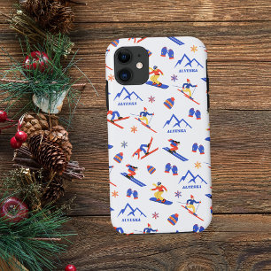 Alyeska Girdwood Alaska Ski Snowboard Pattern iPhone 11 Case