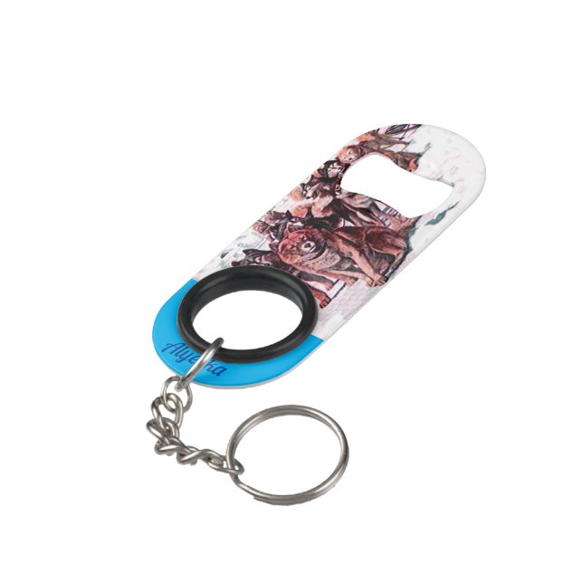 "Alyeska" Keychain Bottle Opener (Back Angled)