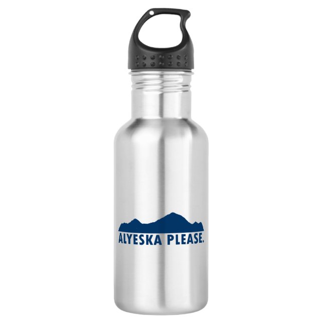 Alyeska Please Stainless Steel Water Bottle (Front)