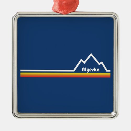 Alyeska Ski Resort Metal Ornament