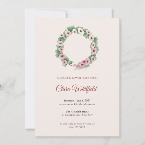 Alyogyne Ombre Wreath Bridal Shower Invitation
