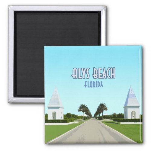 Alys Beach Florida Gulf Coast Vintage Magnet