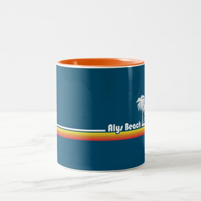 Alys Beach Fort Walton Florida Two-Tone Coffee Mug (Center)