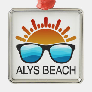 Alys Beach Sunglasses Metal Ornament