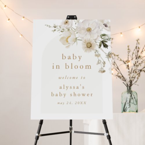 ALYSSA Boho Baby In Bloom Baby Shower Welcome Sign