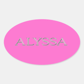 Alyssa Custom Raised Lettering Oval Sticker