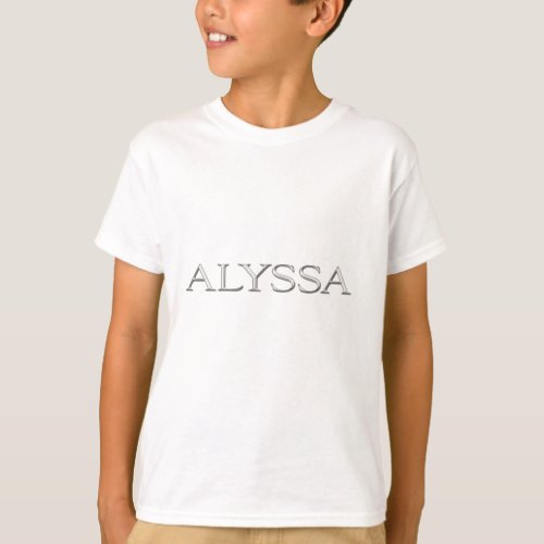 Alyssa Custom Raised Lettering T_Shirt