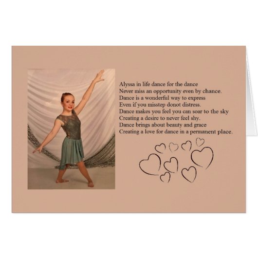 Alyssa Dance Poem (Front Horizontal)
