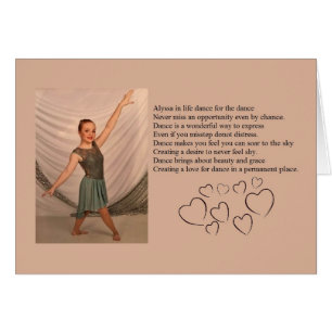 Alyssa Dance Poem Cards