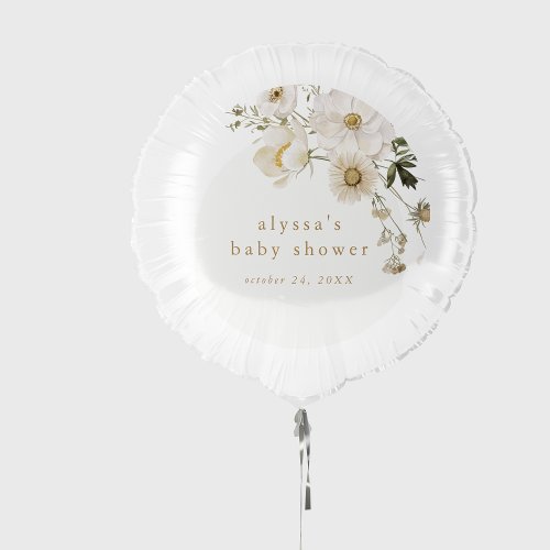 ALYSSA Floral Summer Chic Boho Flower Baby Shower Balloon
