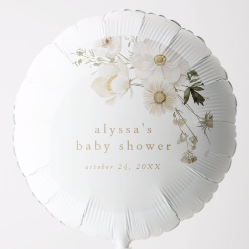 ALYSSA Floral Summer Chic Boho Flower Baby Shower Balloon