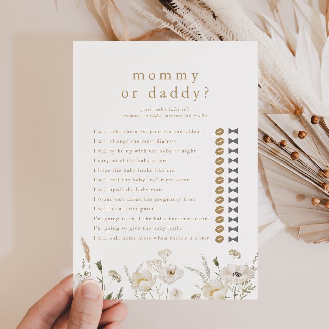 ALYSSA Guess Who Mommy Daddy Baby Shower Game Card (ALYSSA Guess Who Mommy Daddy Baby Shower Game Card)