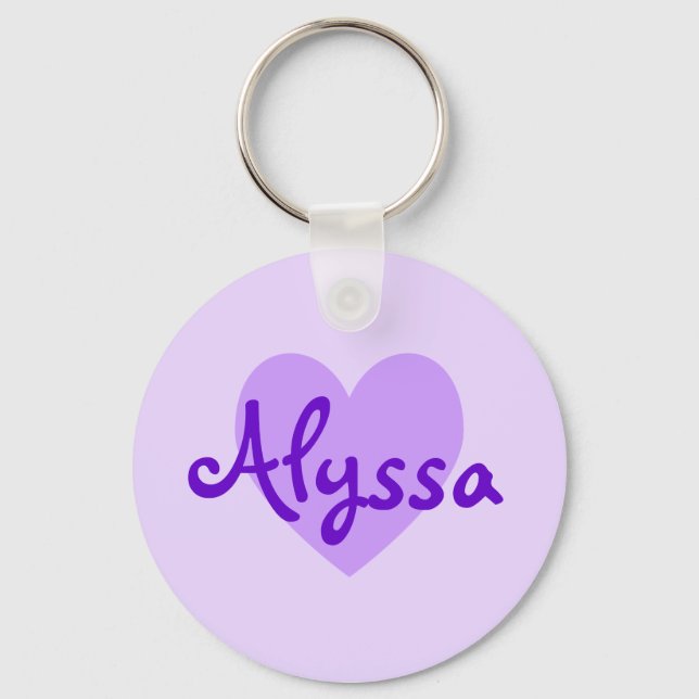 Alyssa in Purple Keychain (Front)
