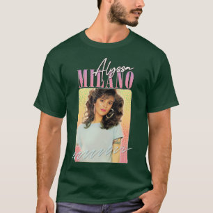 Alyssa Milano 80s Styled Aesthetic T-Shirt