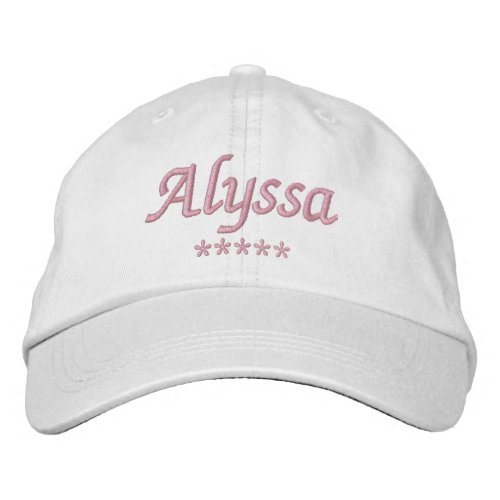 Alyssa Name Embroidered Baseball Cap