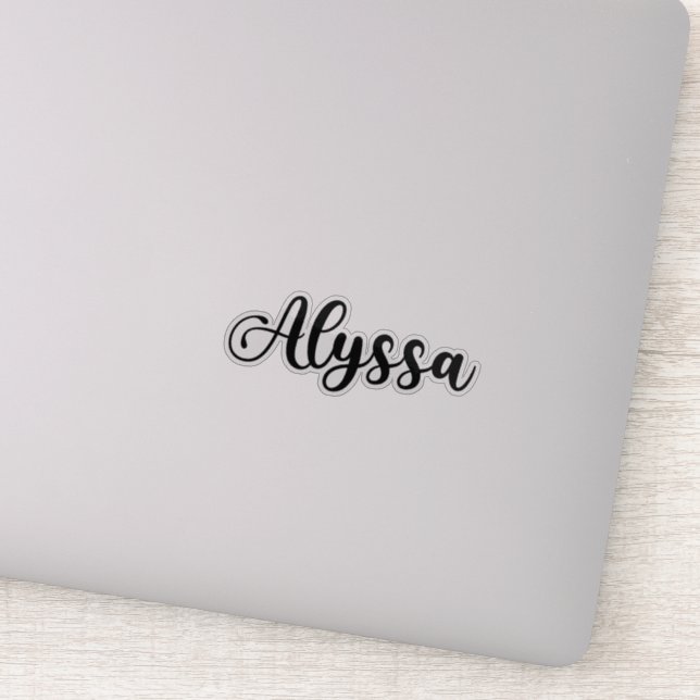 Alyssa Name - Handwritten Calligraphy Sticker (Detail)