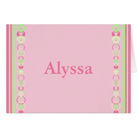 Alyssa Pink Modern Circles Card