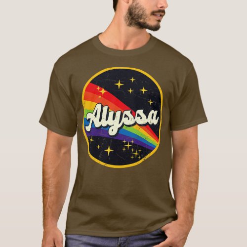Alyssa Rainbow In Space Vintage GrungeStyle T_Shirt