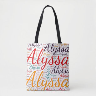 Alyssa Custom Tote Bag with Name