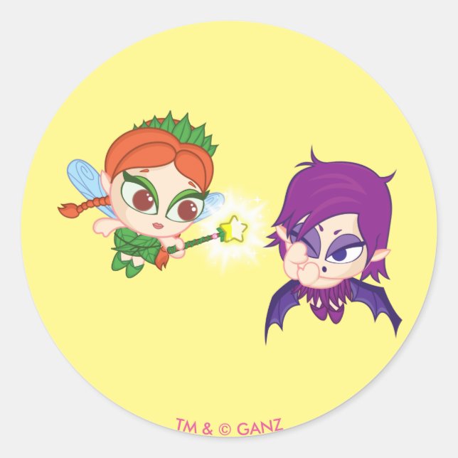 Alyssa Vs. Nafaria Classic Round Sticker (Front)