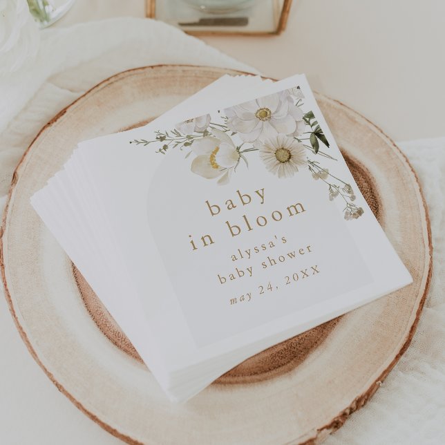 ALYSSA Wildflower Floral Baby In Bloom Baby Shower Napkins (ALYSSA Wildflower Floral Baby In Bloom Baby Shower Napkins)