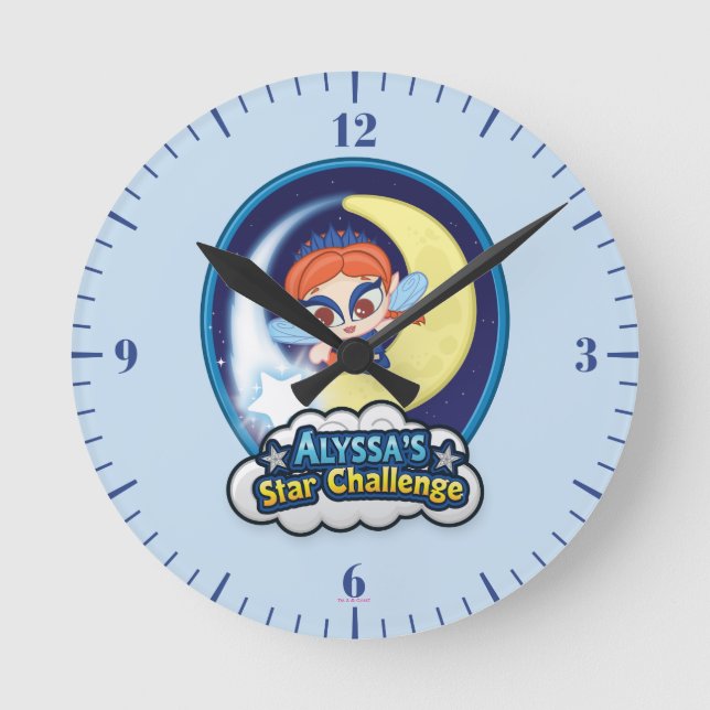 Alyssa's Star Challenge Round Clock (Front)