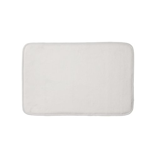 Alyssum White Solid Color Light Neutral Colors Bath Mat