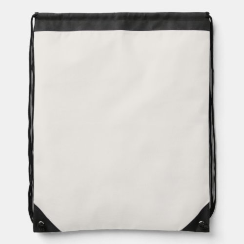 Alyssum White Solid Color Light Neutral Colors Drawstring Bag