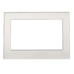 Alyssum White Solid Color, Light Neutral Colors Magnetic Frame