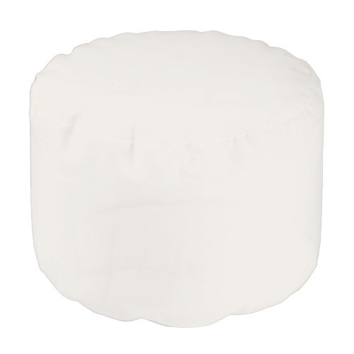 Alyssum White Solid Color Light Neutral Colors Pouf