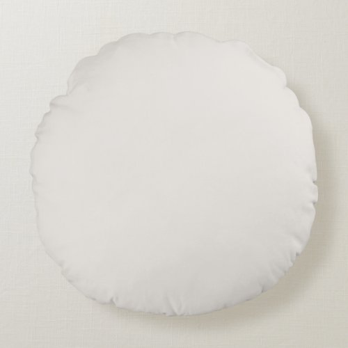 Alyssum White Solid Color Light Neutral Colors Round Pillow