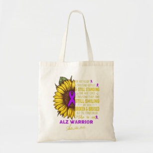 Alz Awareness She Is An Alz Warrior She Is Me Tote Bag