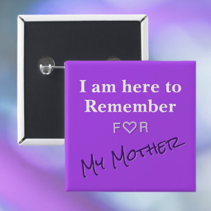 ALZ Purple Alzheimers Disease Awareness Caregivers Button