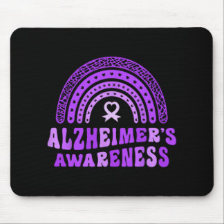 Alzheimer&#39;s Awareness Cute Purple Elephant Rai Mouse Pad