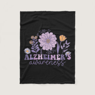 Alzheimer Alzheimers Awareness Dementia Awareness  Fleece Blanket