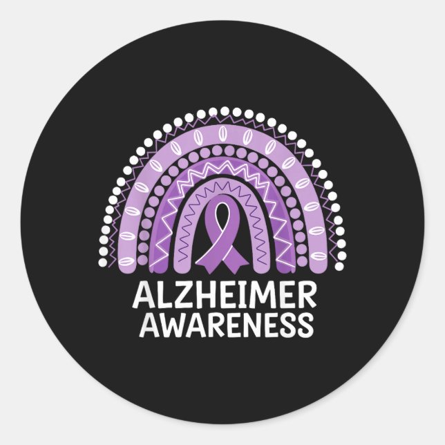 Alzheimer Awareness Classic Round Sticker (Front)