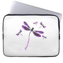 Alzheimer Awareness Dragonfly Gift Laptop Sleeve