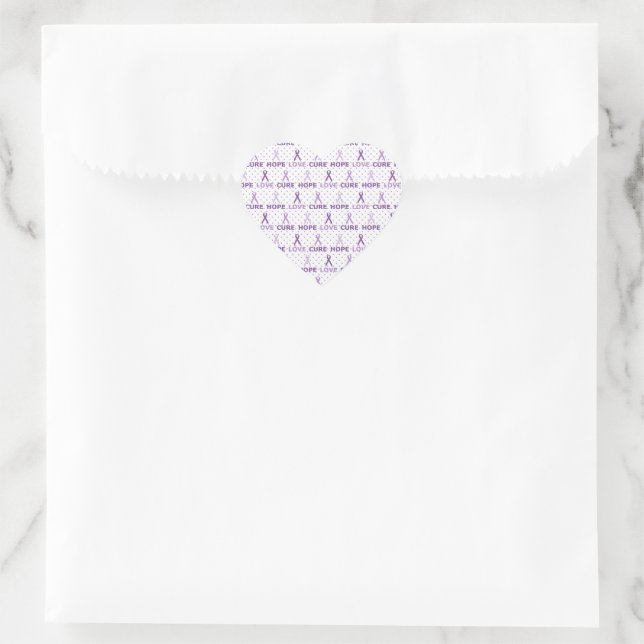 Alzheimer Awareness Heart Sticker (Bag)