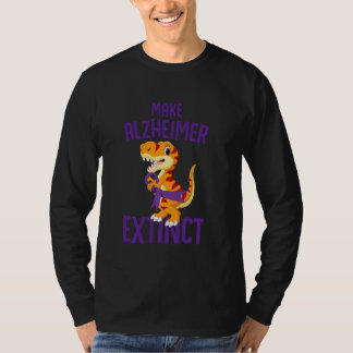 Alzheimer Awareness Make Alzheimer Extinct End Alz T-Shirt