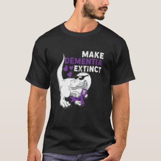 Alzheimer Awareness Make Dementia Extinct End Alz T-Shirt