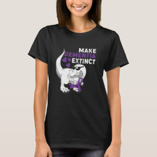 Alzheimer Awareness Make Dementia Extinct End Alz T-Shirt