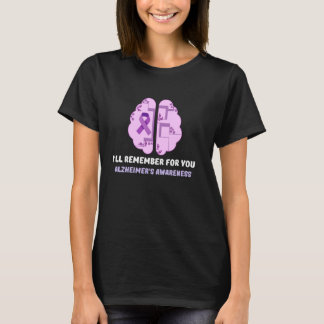 Alzheimer Awareness Purple Month As I'll Remember  T-Shirt