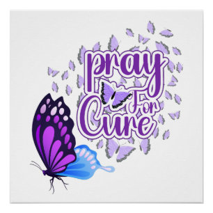 Alzheimer awareness purple poster