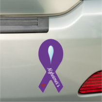 Alzheimer  Awareness Ribbon Car Magnet