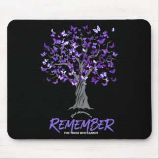 Alzheimer Awareness Tee For Men And Women Purple B Mouse Pad
