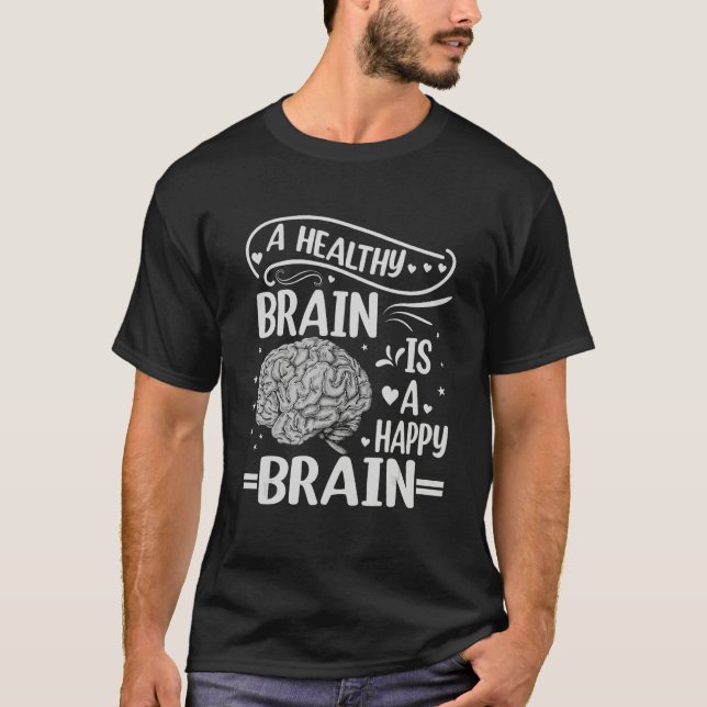 Alzheimer Brain Injury Design Purple Alzheimers Aw T-Shirt (Front)