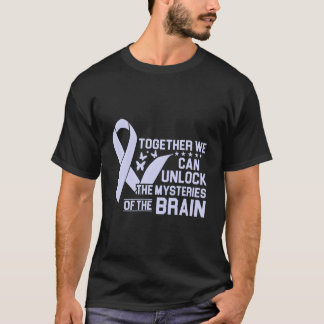 Alzheimer Brain Injury Purple Alzheimers Awareness T-Shirt