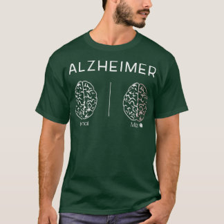 Alzheimer brain vs normal brain Awareness T-Shirt
