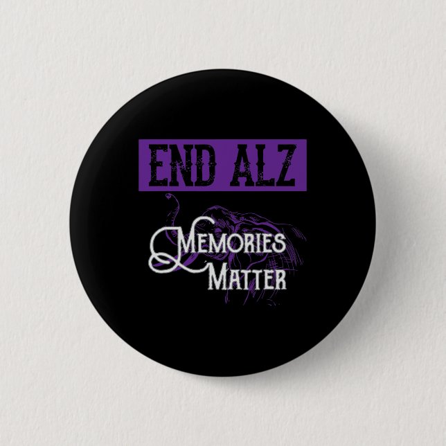 Alzheimer - Cute Heimer Awareness Graphic  Button (Front)